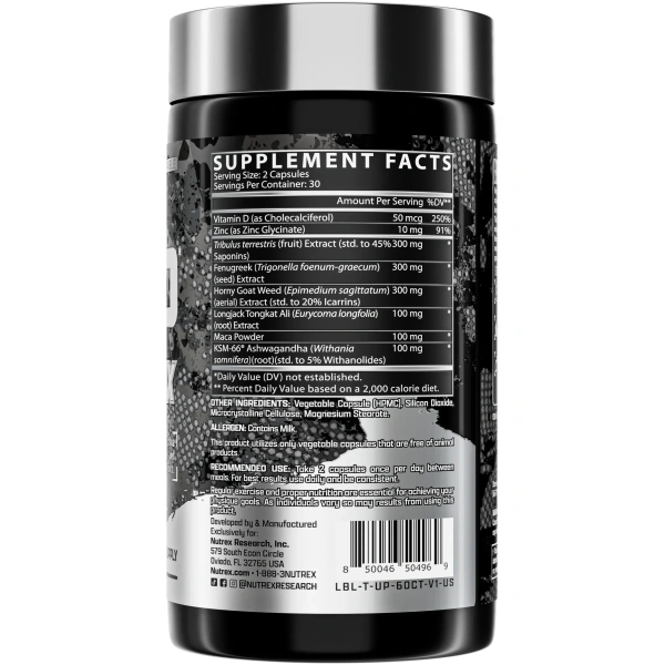 Nutrex T-UP MAX 60 Count 30 Ser - Image 2