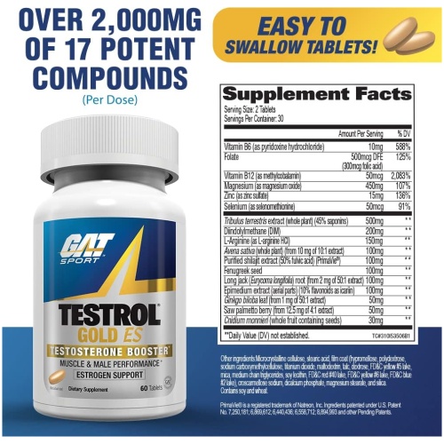 GAT SPORT - TESTROL Gold - 60 Count - 30 Ser - Image 2