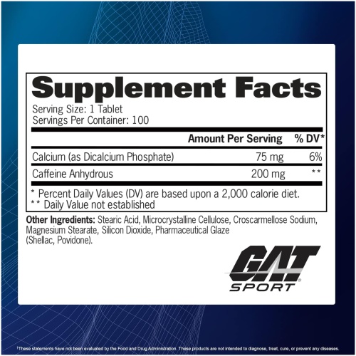 GAT Sport Essentials Caffeine Metabolism and Performance - 100 Count - 100 Ser - Image 2