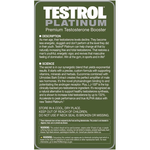 GAT Sport - TESTROL PLATINUM - Stamina + Libido + Testosterone Boost, Boron, Vitamin D, Zinc, 60 Count - 30 Ser - Image 3