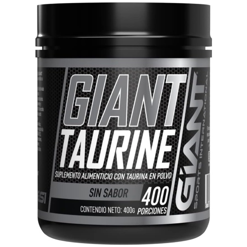 Giant Sports International | Taurina En Polvo de Alta Pureza | 1000 mg por porción | 400 gr | 400 porciones | Sin Sabor