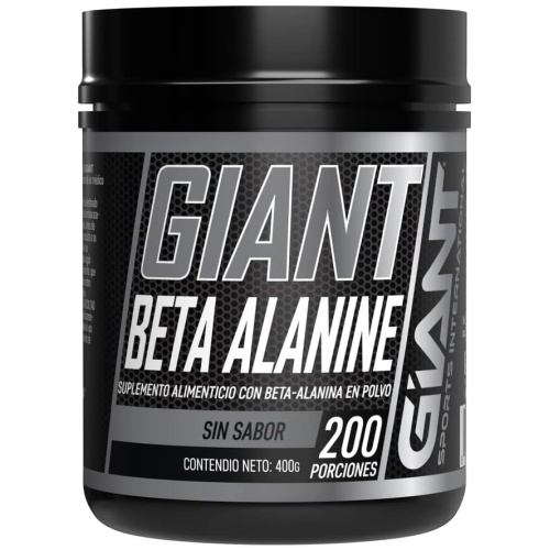 Giant Sports International | Beta-Alanina En Polvo de Alta Pureza | 400 gr | 200 Porciones | Sin Sabor