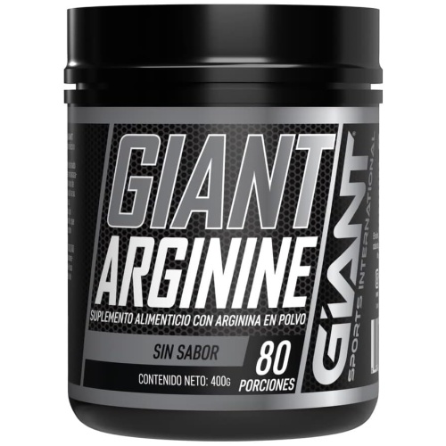 Giant Sports International | L-Arginina En Polvo de Alta Pureza | 400 gr | 80 Porciones | Sin Sabor