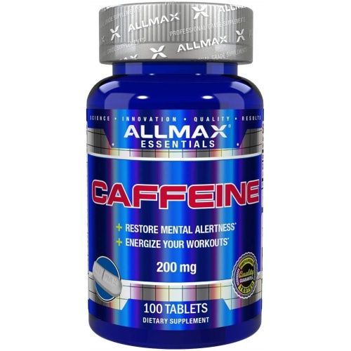 Allmax Nutrition Caffeine Tablets - 200 mg, 100 Count 100 Ser