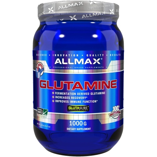 ALLMAX Nutrition Essentials GLUTAMINE - Gluten Free & Vegan  - 1000g Powder  - 200 Ser