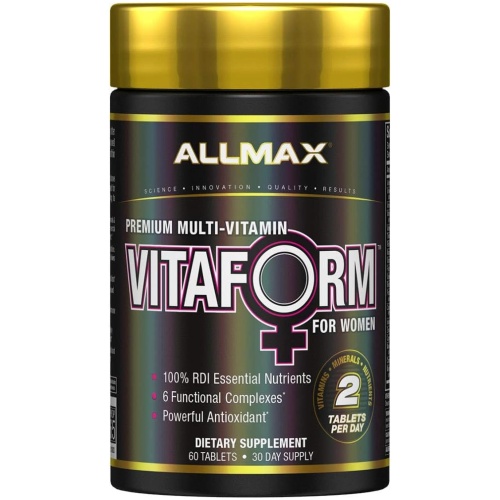 ALLMAX Nutrition VITAFORM - Premium Multivitamin for Women - Six Functional Complexes + Vitamin C, D3, Chromium & Calcium - 60 Count - 30 Ser