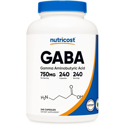 Nutricost GABA 750mg 240 Count 240 Ser