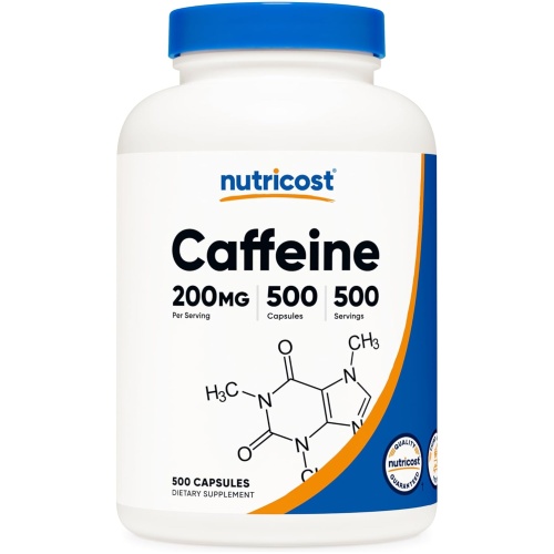 Nutricost Caffeine 200mg 500 Count 500 Ser