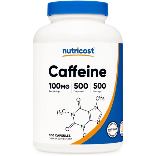 Nutricost Caffeine 100mg 500 Count 500 Ser