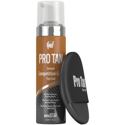 PRO TAN Instant Competition Color (7 oz) Top Coat Mousse with Sponge