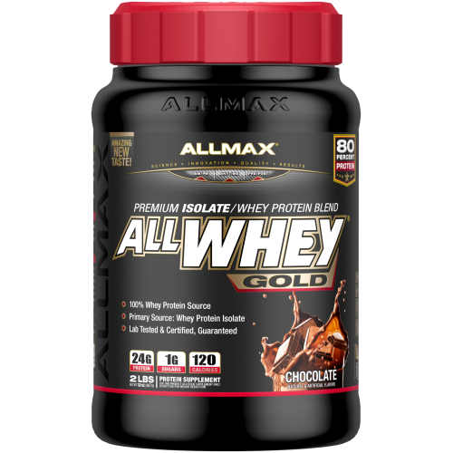 ALLMAX Nutrition ALLWHEY Gold - Gluten Free, Low Carb - Low Sugar - 30 Serv - 2lb