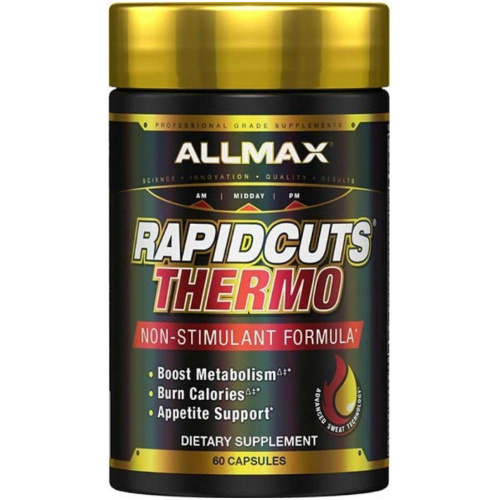 ALLMAX Nutrition RAPIDCUTS THERMO - STIMULANT-FREE FAT BURNER - 60 Count - 60 Ser