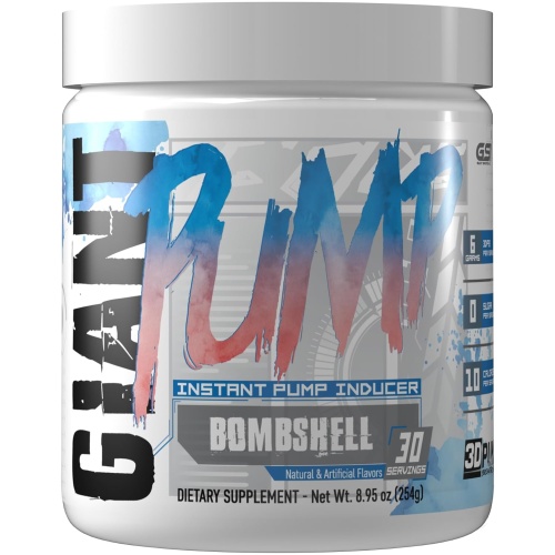 Giant Edge Series | Giant Pump | 3D Pump Breakthrough | L-Citrulina | Pre entreno | Sin Stimulante | 254g | 30 Ser