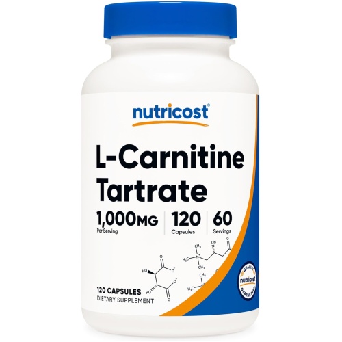 Nutricost L-Carnitine Tartrate 1000 mg 120 Count 60 Ser