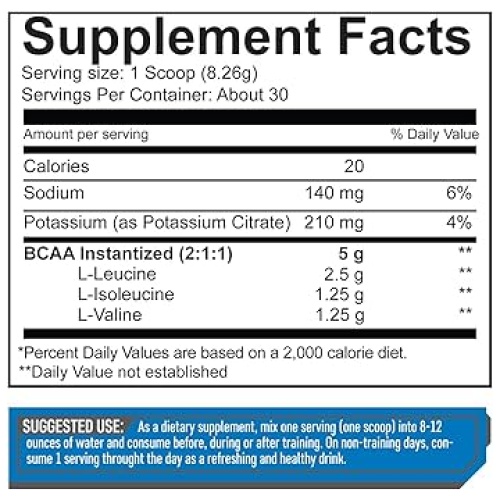 Giant Sports Performance Edge Series BCAA 255g 30 Ser - Image 2