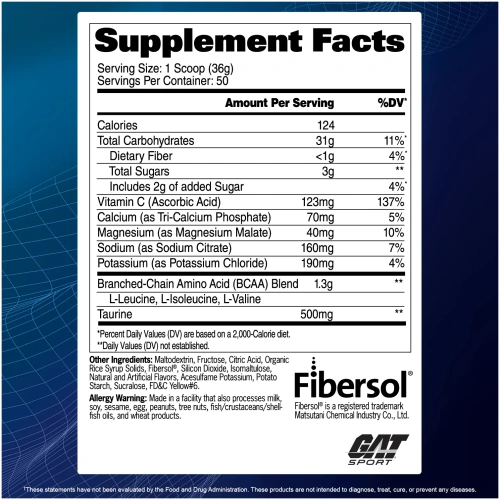 GAT SPORT Carbotein High-Performance Glycogen Loader - 3.97LB - 50 Ser - Image 2