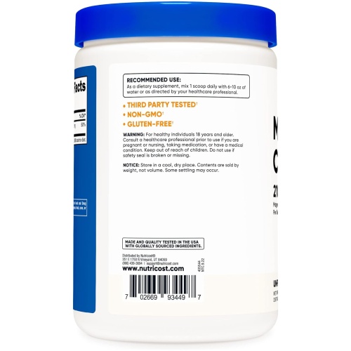 Nutricost Magnesium Citrate Powder 500g 320 Ser - Image 3