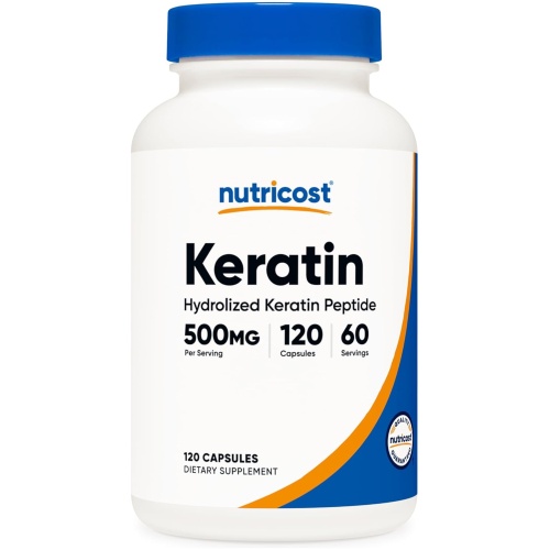 Nutricost Keratin Hydrolyzed Collagen 120 Count 60 Ser