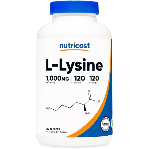 Nutricost L-Lysine 1000mg 120 Count 120 Ser