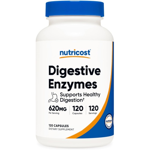 Nutricost Digestive Enzyme 620mg 120 Count 120 Ser