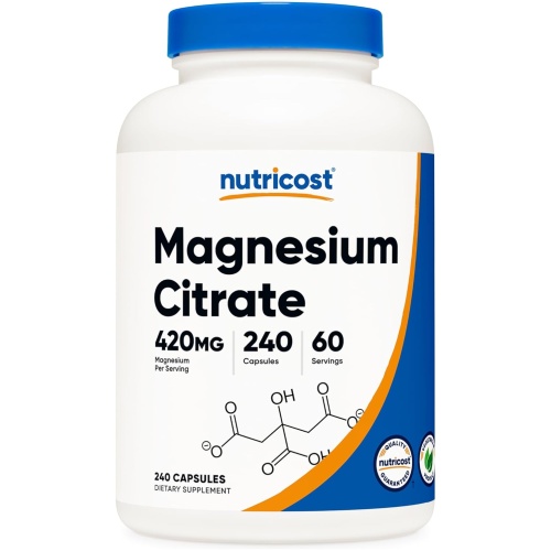 Nutricost Magnesium Citrate 240 Count 60 Ser