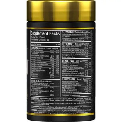 ALLMAX Nutrition VITAFORM - Premium Multivitamin for Men - 60 Count - 30 Ser - Image 2