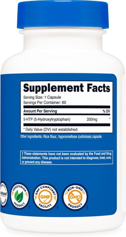 Nutricost 5-HTP 200mg 60 Count 60 Ser - Image 2