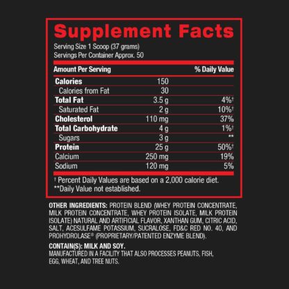 BPI Sports Whey-HD 4LB 50 Ser Strawberry Cake - Image 2
