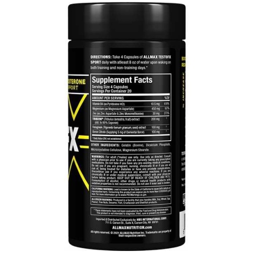 Allmax Testo Sport 80 Count 20 Ser - Image 3