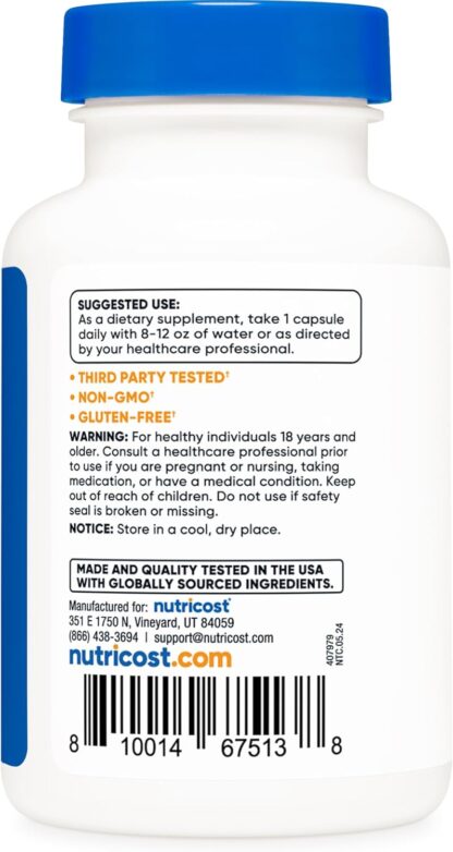 Nutricost 5-HTP 200mg 60 Count 60 Ser - Image 3
