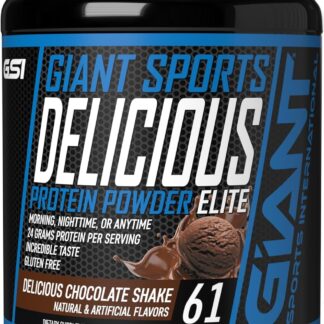 Giant Sports Delicious Elite Protein Powder 5LB 61 Ser Chocolate
