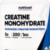 Nutricost Micronized Creatine Monohydrate 1kg 200 Ser