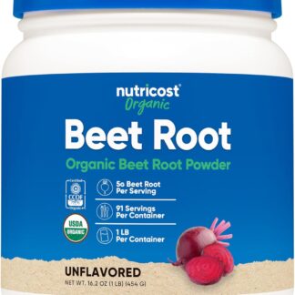 Nutricost Organic Beet Root Powder 1lb 91 Ser 5g