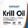 Nutricost Krill Oil 1000mg 60 Count 30 Ser