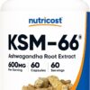 Nutricost KSM-66 Ashwagandha 600mg 60 Count 60 Ser