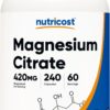 Nutricost Magnesium Citrate 420mg 240 Count 60 Ser