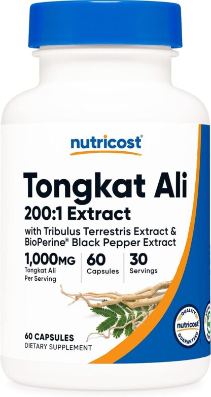 Nutricost Tongkat Ali 1000mg por ser 60 Count 30 ser