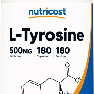 Nutricost L-Tyrosine 500mg 180 Count 180 Ser