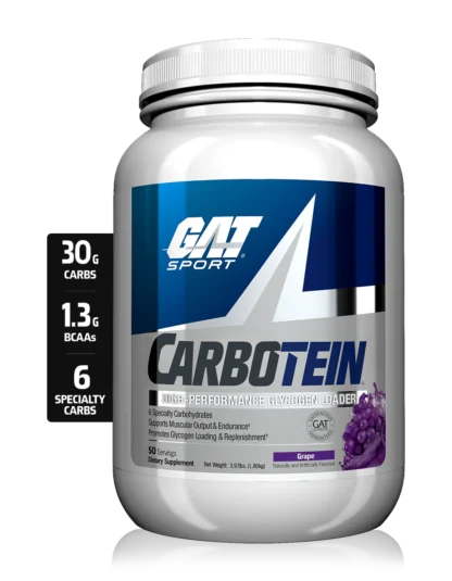 GAT SPORT Carbotein High-Performance Glycogen Loader - 4LB 50 Ser - Grape
