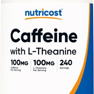 Nutricost Caffeine 100mg con L-Theanine 240 Count 240 Ser