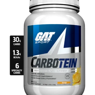 GAT SPORT Carbotein High-Performance Glycogen Loader - 4LB 50 Ser - Orange