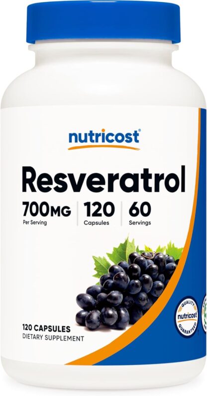Nutricost Resveratrol 700mg 120 Count 60 Ser