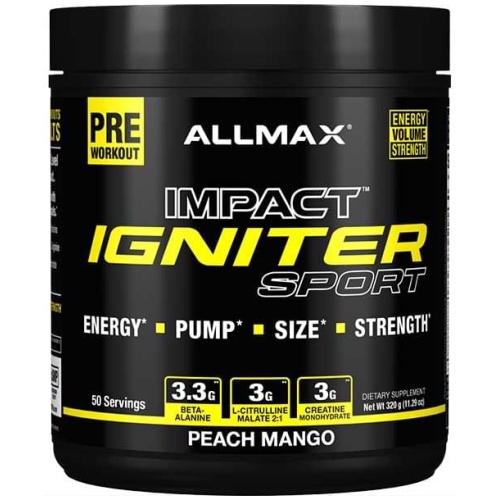 Allmax Igniter Sport 320g 50 Ser Peach Mango