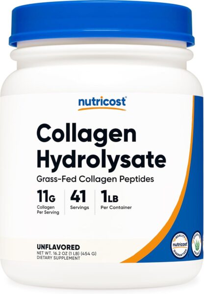 Nutricost Collagen Hydrolysate Unflavored 1lb 41 Ser