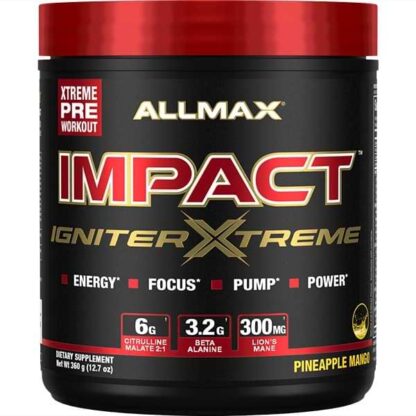 ALLMAX Nutrition Impact IGNITER Xtreme 360g 40 Ser Pineapple Mango
