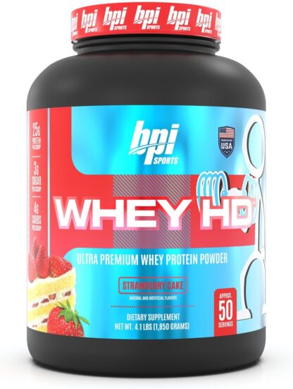BPI Sports Whey-HD 4LB 50 Ser Strawberry Cake
