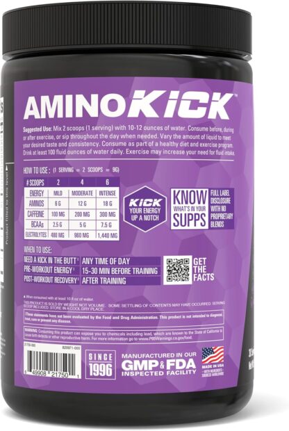 Nutrabio Aminokick Grape Berry Crush 274g 30 Ser - Image 2