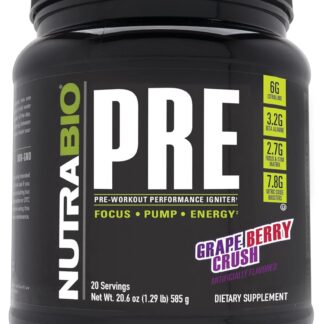 Nutrabio Preworkout Grape Berry Crush 585g 20 Ser