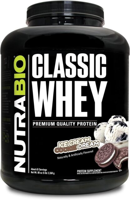 Nutrabio Classic Whey 5lb  65 Ser Ice Cream Cookies Dream