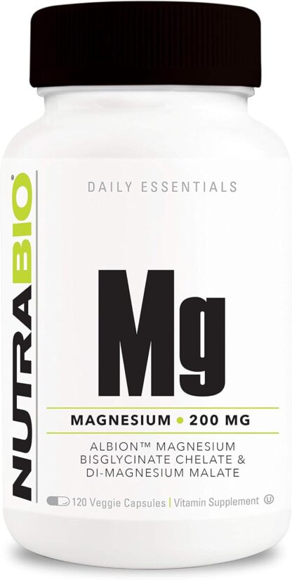 Nutrabio Magnesium 200mg 120 Count 60 Ser